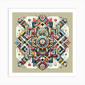 Abstract Geometric Pattern 1 Art Print