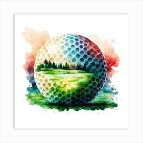 Golf Ball 3 Art Print