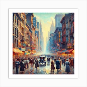 New York City Street Scene 3 Art Print