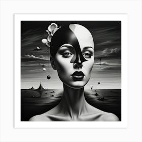 Black And White Painting Art Print