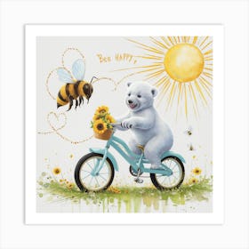 Bee Happy: Whimsy on Wheels 3 Art Print