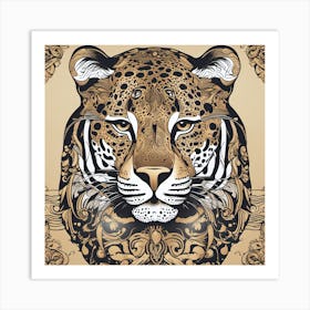 Jaguar Head Art Print