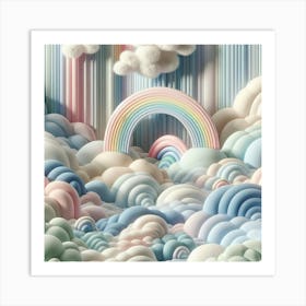 Clouds And Rainbows Art Print