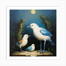 Bluebirds Art Print