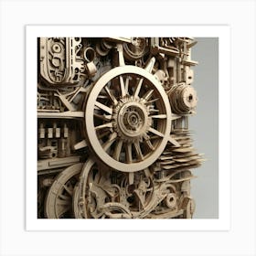 Steampunk Clock Art Print