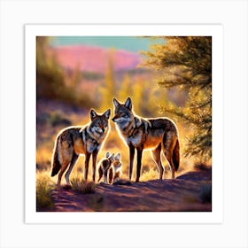 Band of coyotes 1 Art Print