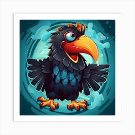 Cartoon Crow Art Print