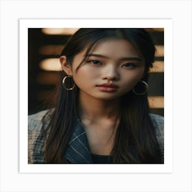 A Beautiful Asian Girl Model Art Print