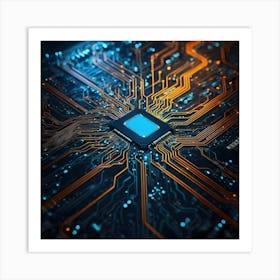 Computer Circuit Board 12 Art Print