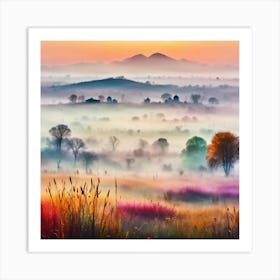 dawn on the steppe Art Print