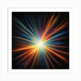 Abstract Light Burst 1 Art Print