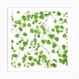 Seamless Pattern Of Aspen Tree Leaves 1 Art Print