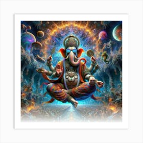 COOL GANESHA Art Print