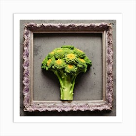 Broccoflower As A Frame (40) Art Print