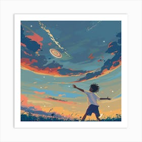 Boy In The Sky Art Print