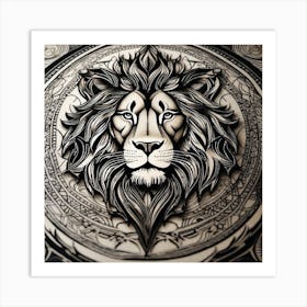 Lion Head 63 Art Print