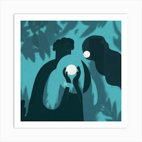 Woman And A Man Art Print