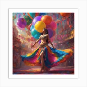 730484 She Is Belly Dancing In A Dance Suit Painted With Xl 1024 V1 0 Art Print