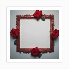 Frame With Roses 21 Art Print