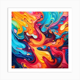 Abstract Colorful Abstract Painting 6 Art Print