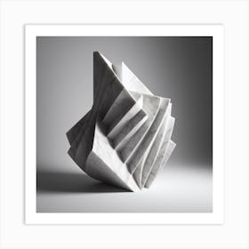 Abstract Marble Sculpture Art Print