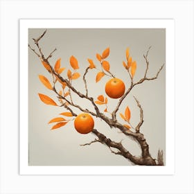 Oranges On A Branch 3 Art Print