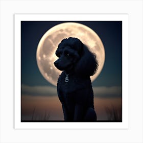 Lunar Poodle Art Print