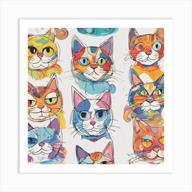 602128 Drawing With Colours Funny Cats Xl 1024 V1 0 Art Print