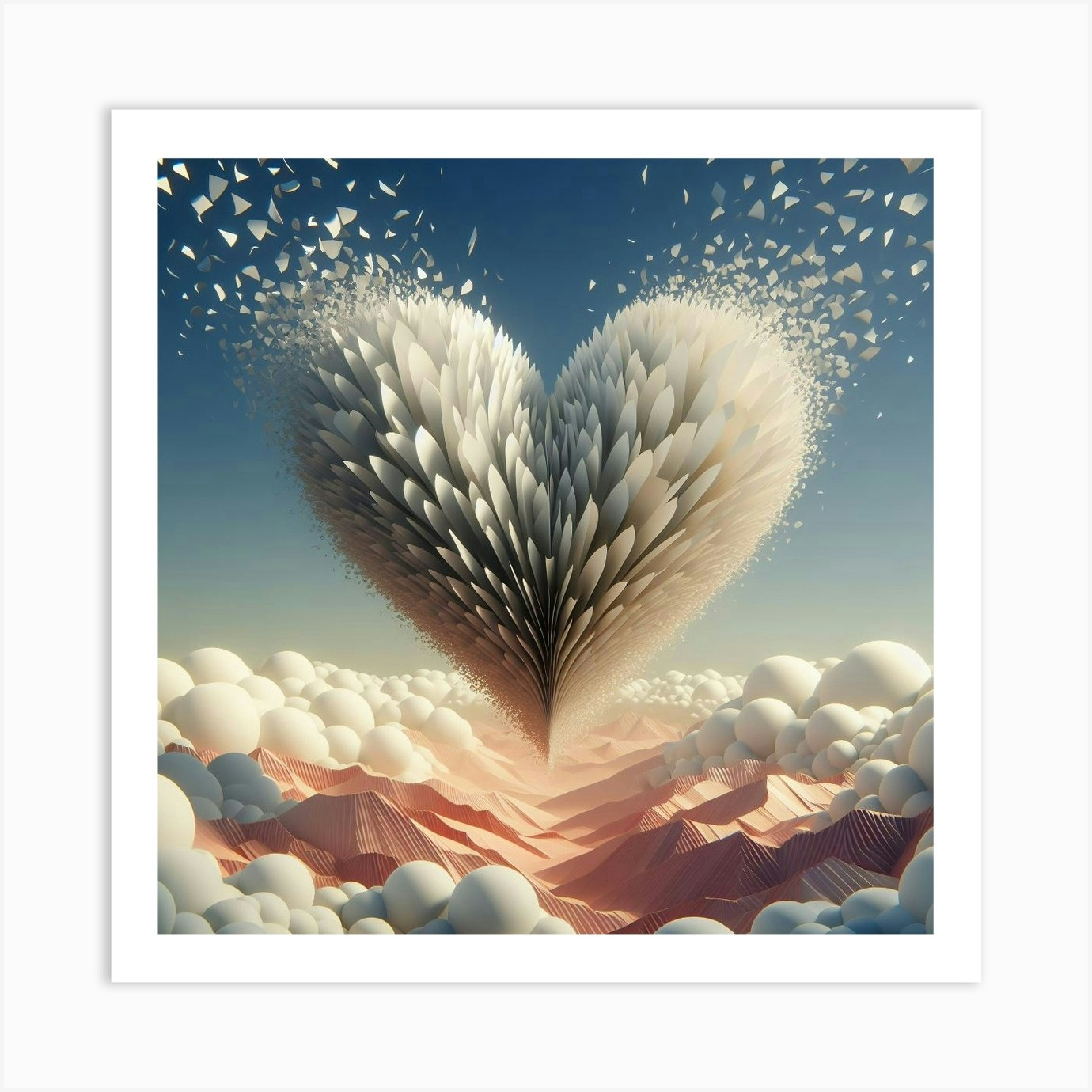 Valentine's Day Colorful Heart Art Print by Ephrazy Graphics