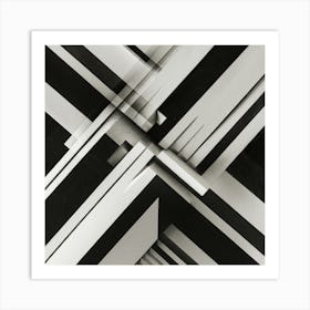 Abstract Black And White Painting Art Print