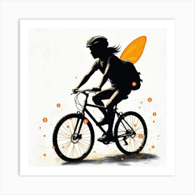 Fairy On A Bike Art Print