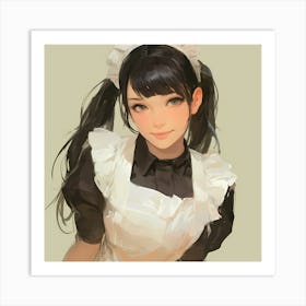 Maid Anime Art Print