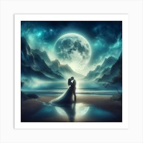 Moonlight Kiss 1 Art Print