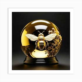 Bee Snow Globe Art Print