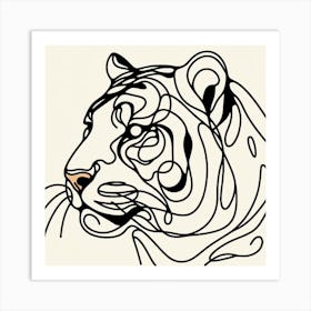 Tiger Picasso style 2 Art Print