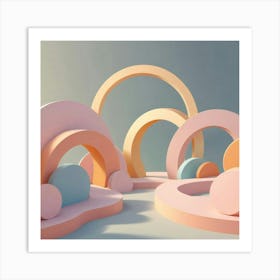 Abstract 3d Illustration Art Print