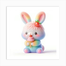 Rainbow Bunny 5 Art Print