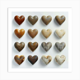 Heart Shaped Marbles Art Print