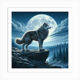 Wolf in wild Art Print