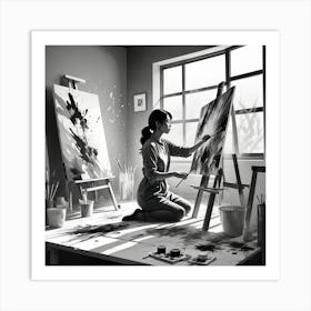 Black And White Art Print