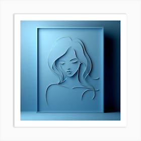 Silhouette a woman 8 Art Print