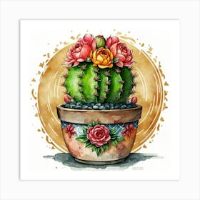 Cactus In A Pot 2 Art Print
