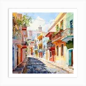 Street In Cuba 2 Art Print