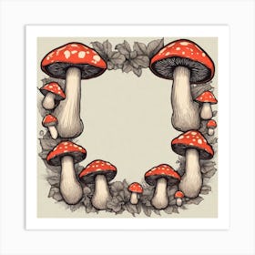 Mushroom Frame 10 Art Print