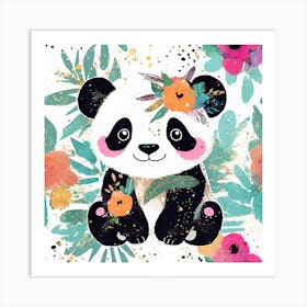 Cute Panda Bear  Art Print