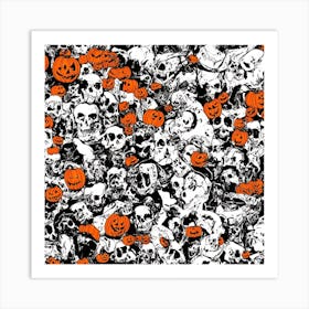 Halloween Skulls Art Print