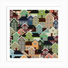 Suburbs Background Art Print