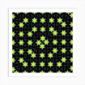Yellow Starry Night Art Print