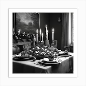 Christmas Table Setting 42 Art Print