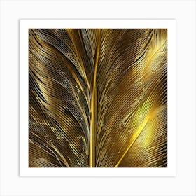 Golden Feathers Art Print